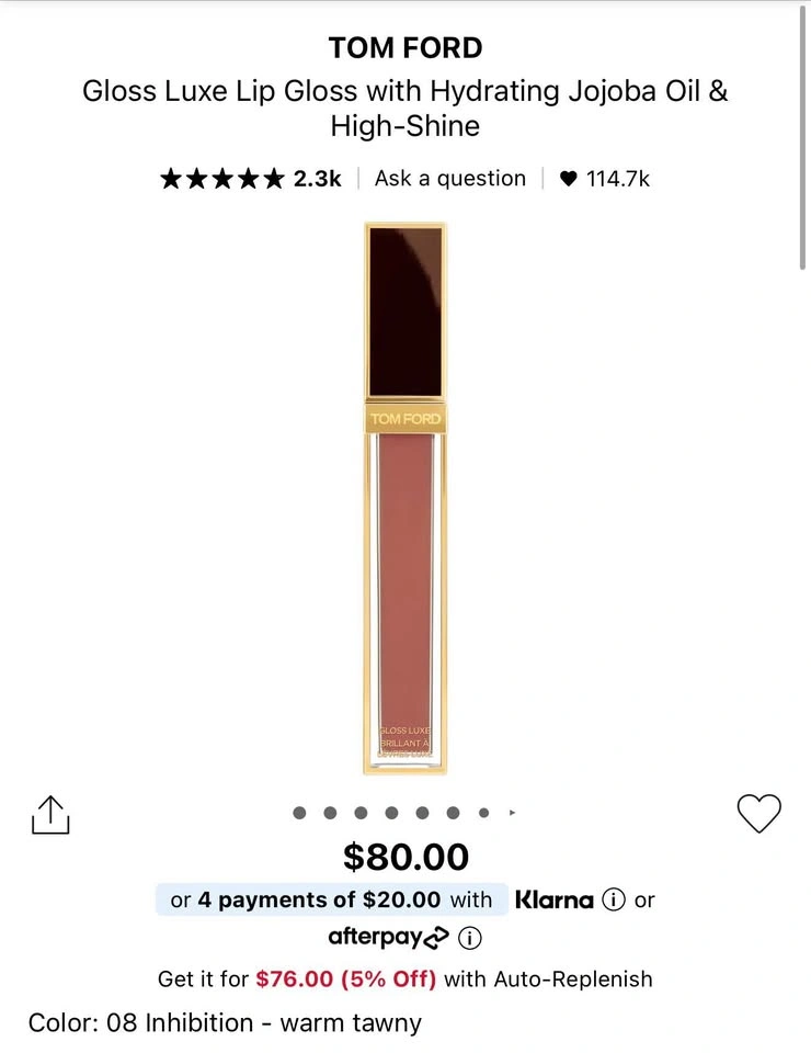 BRAND NEW - TOM FORD Gloss Luxe Lip Gloss - photo 2