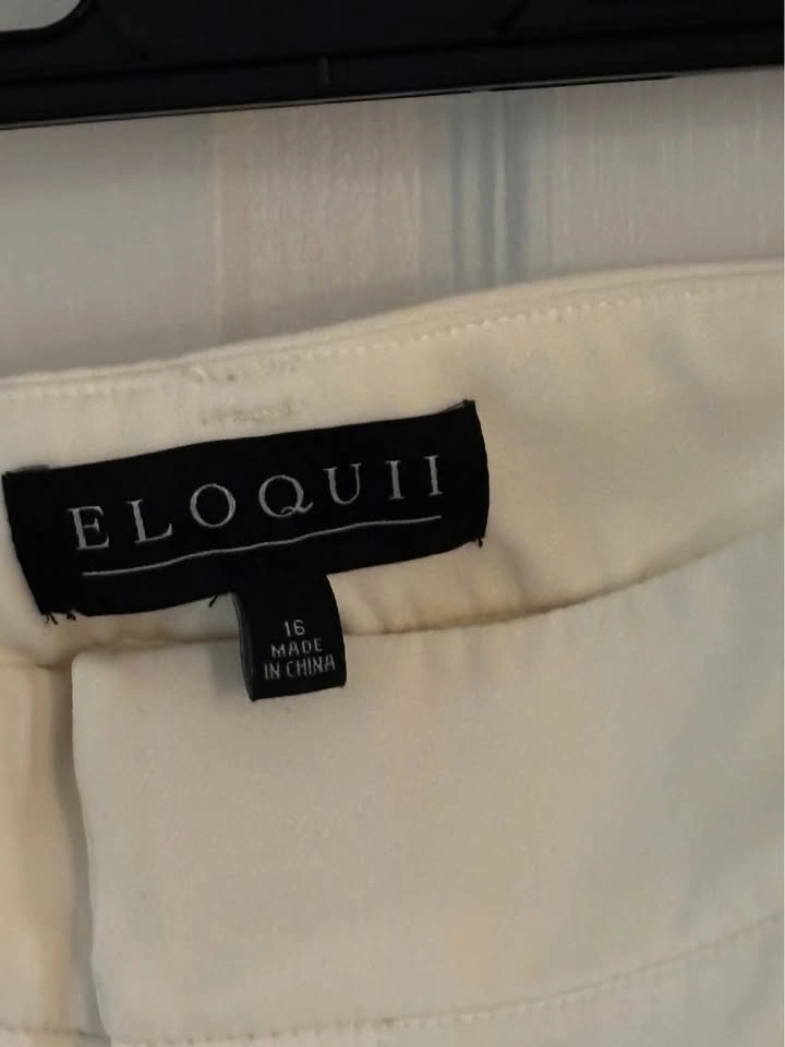 Ivory Wide-Leg Trousers - Eloquii Size 16 - photo 2