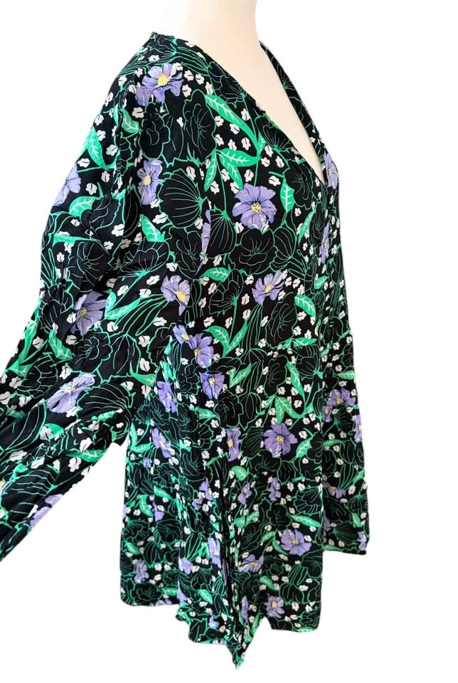 YAS Floral Tiered Mini Dress - Women's Large - photo 3