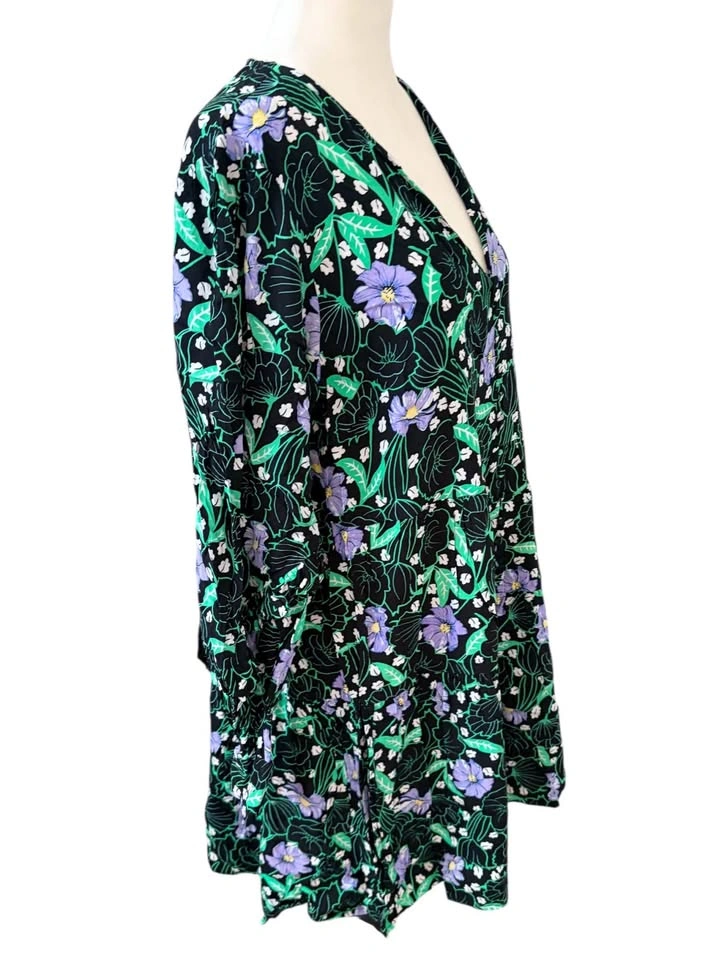 YAS Floral Tiered Mini Dress - Women's Large - photo 4