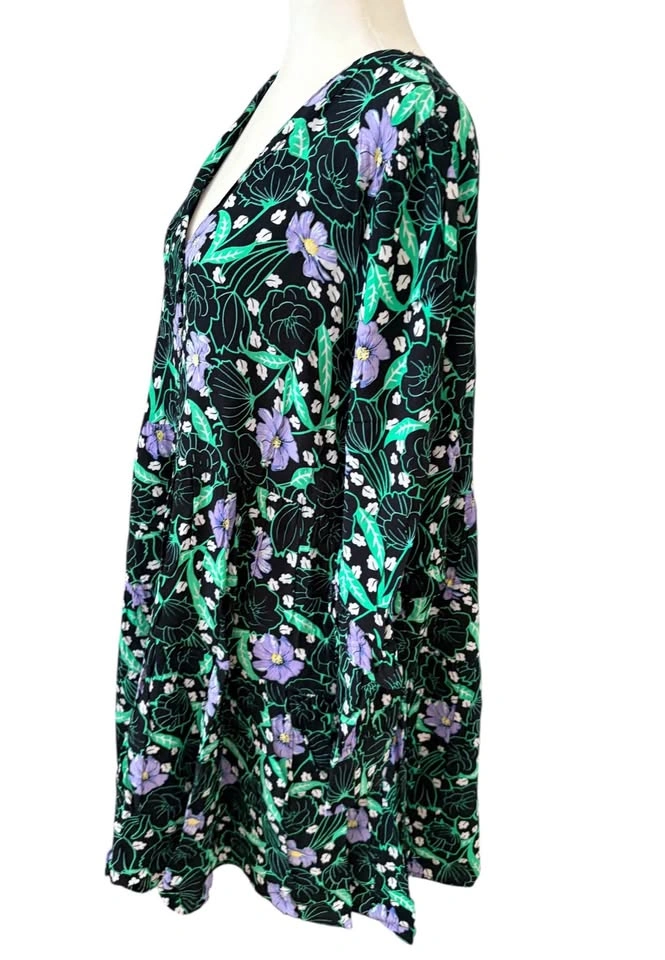 YAS Floral Tiered Mini Dress - Women's Large - photo 5