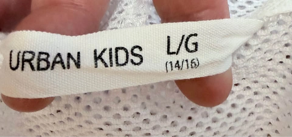 Urban Kids White Mesh Zip Up Hoodie Size L 14/16 - photo 5