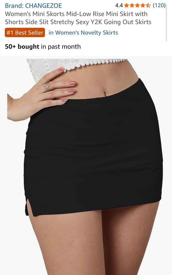 Black mini skirt - medium - photo 3