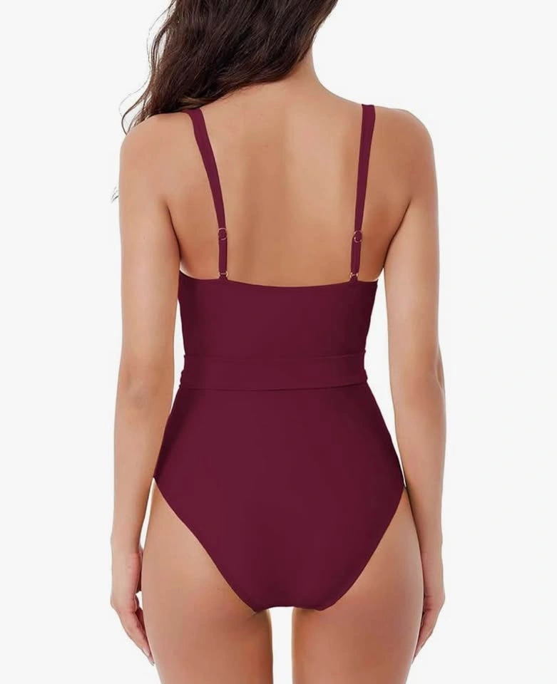 Tempotrek Burgundy Small Wrap V-Neck One Piece Swimsuit - photo 4