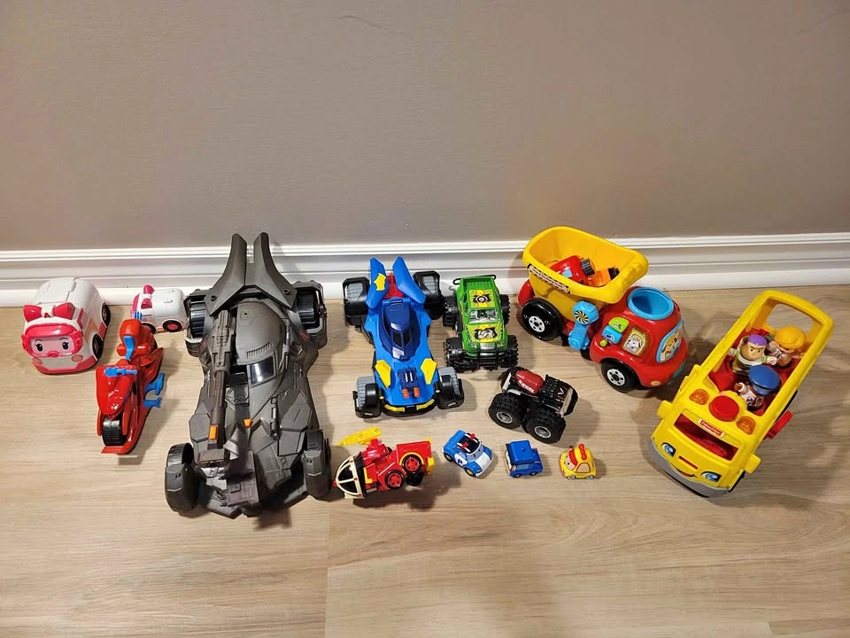 Lot of toy cars and trucks!