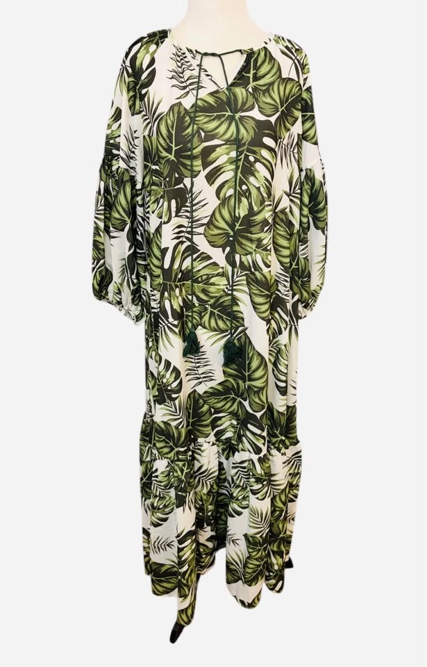 SHEIN Tropical Leaf Print Maxi Dress - Boho Vacation Style - photo 3