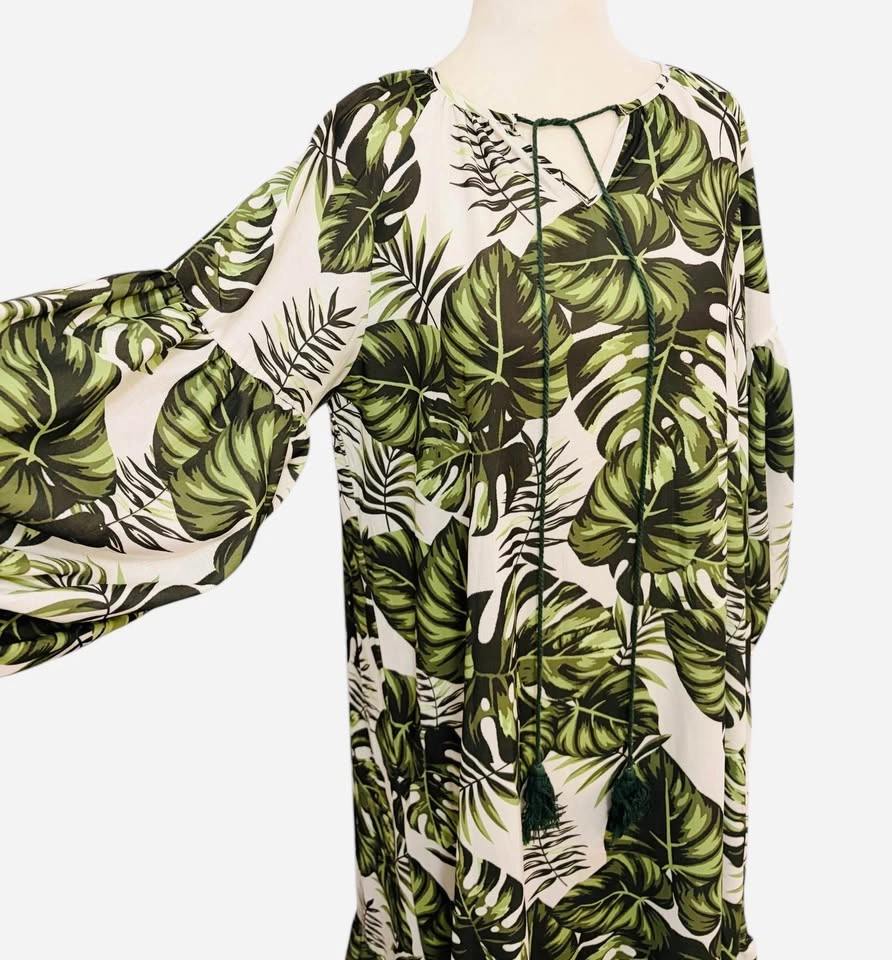 SHEIN Tropical Leaf Print Maxi Dress - Boho Vacation Style - photo 4