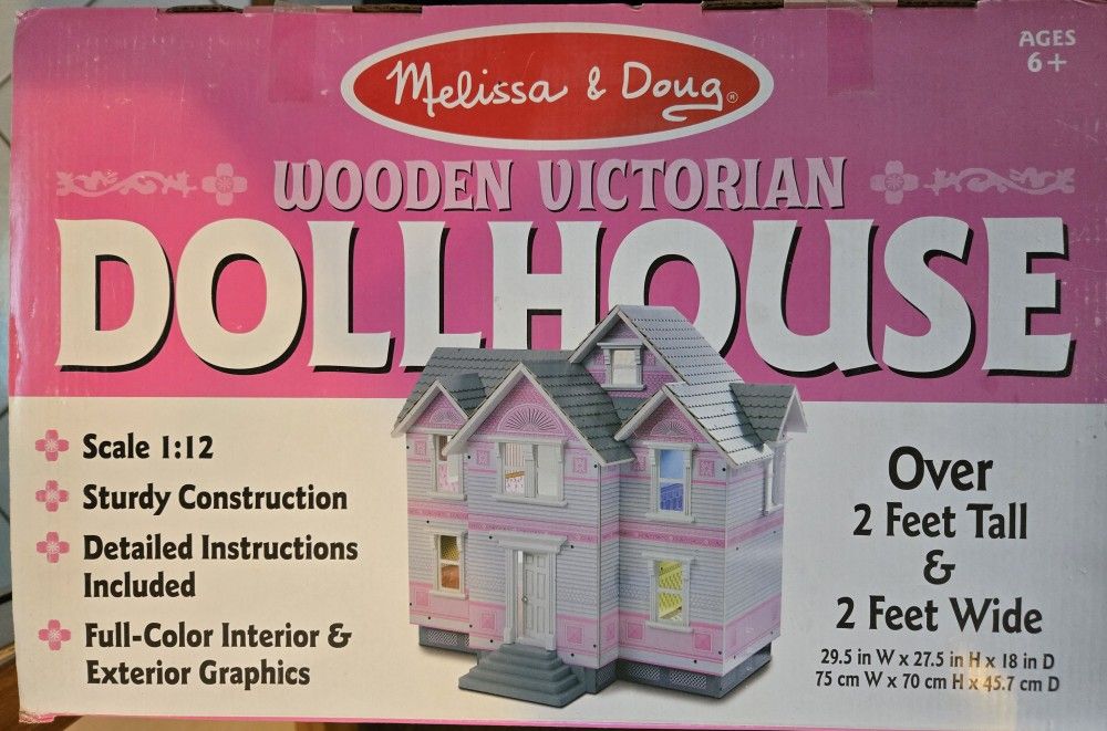 Melissa & Doug Wooden Victorian Dollhouse
