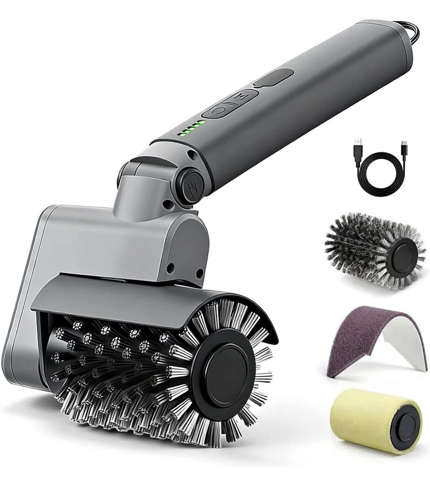 Electric Grill Brush 3-in-1 Kit – Cordless BBQ Cleaner with Rein