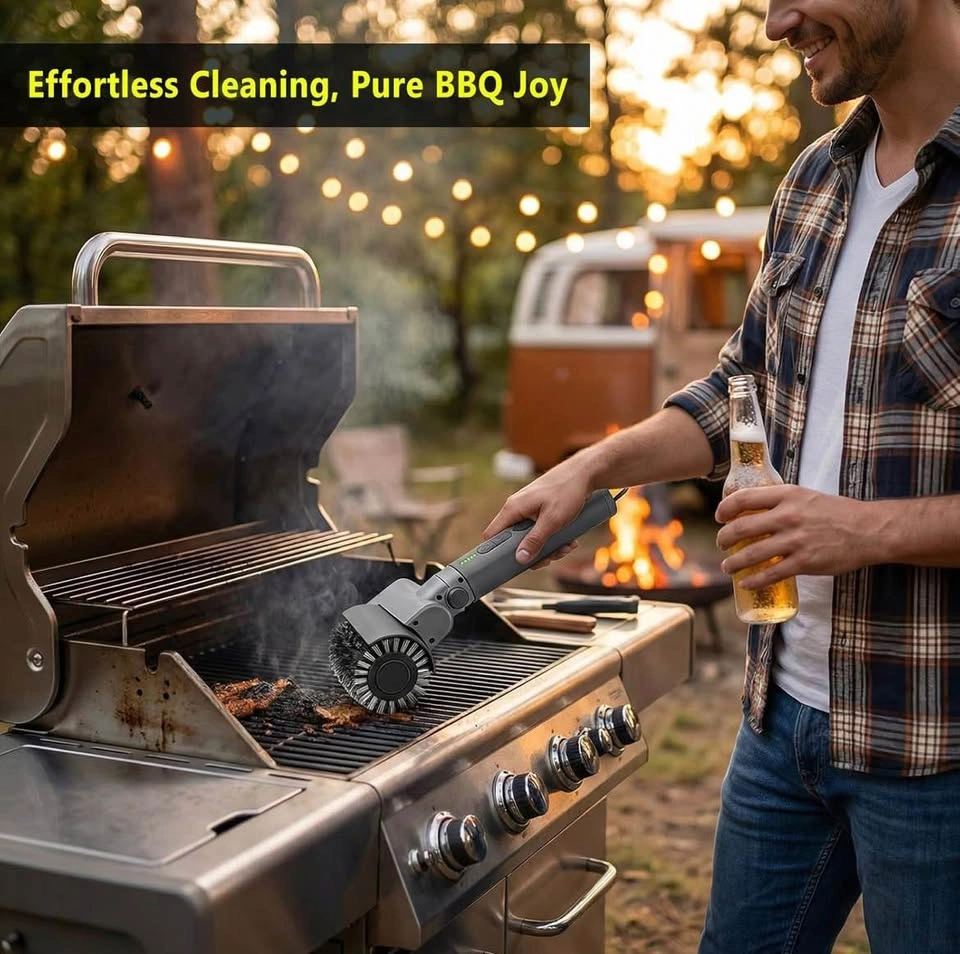 Electric Grill Brush 3-in-1 Kit – Cordless BBQ Cleaner with Rein - photo 2