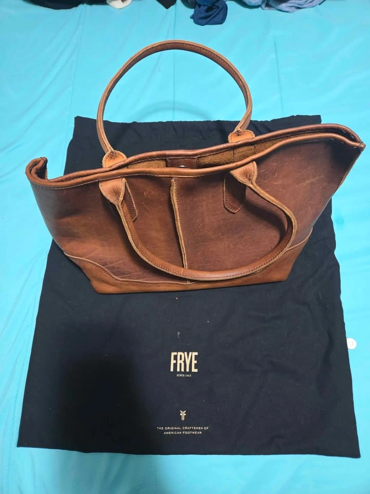 Frye Cara Cognac Brown Leather Tote Bag - photo 2