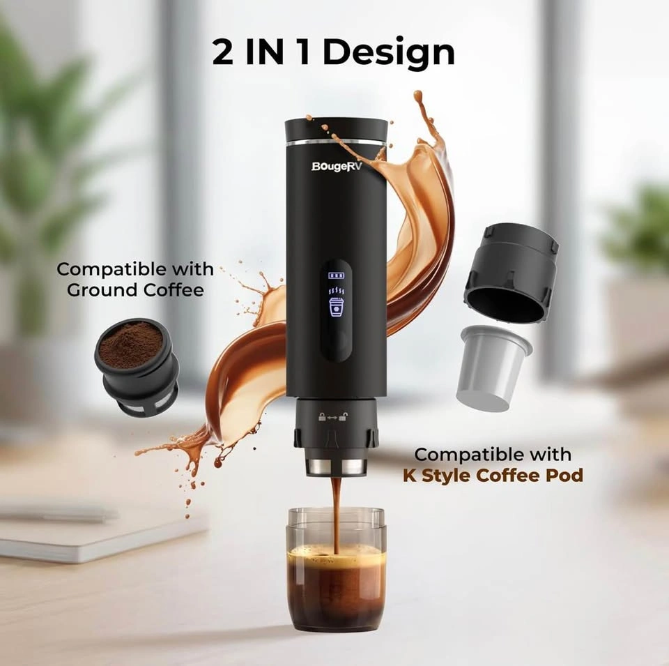 (New) Portable Coffee Maker Compatible with K Cup Coffee Pods & - photo 2