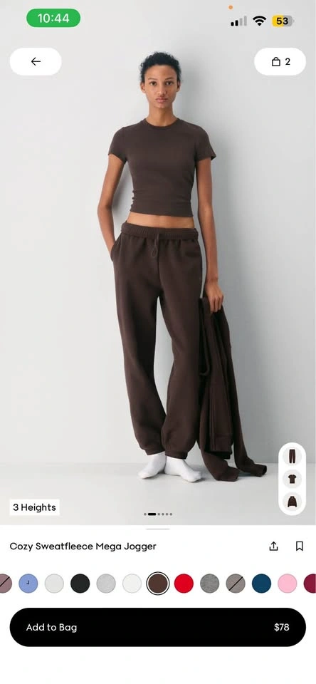 Brown Aritzia Sweatpants - Size XS