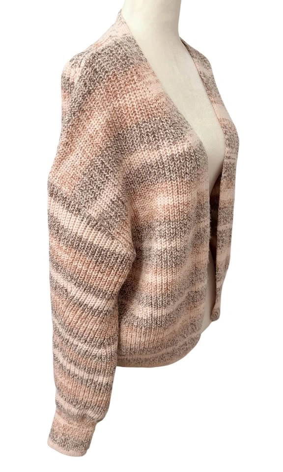 Dex Space Dye Striped Open Front Cardigan Sweater Size Small Pin - photo 3
