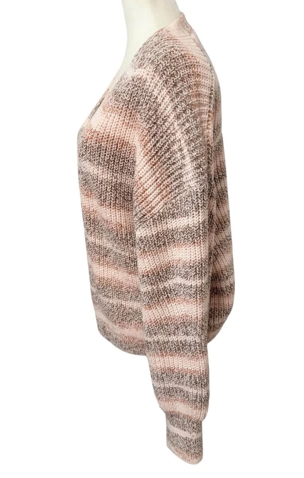 Dex Space Dye Striped Open Front Cardigan Sweater Size Small Pin - photo 4