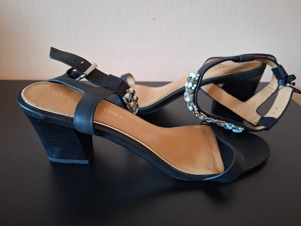 Badgley Mischka Rhinestone Ankle Strap Heels - Size 9.5 - photo 5