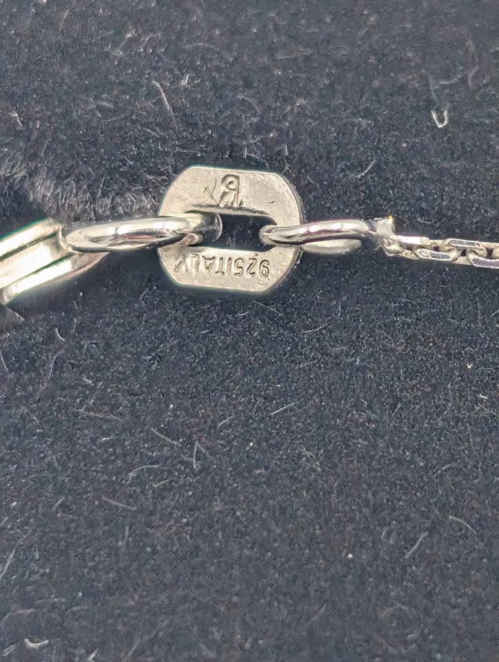 925 Silver NEW Circle of Life Chain Baguette Cut CZ - photo 5