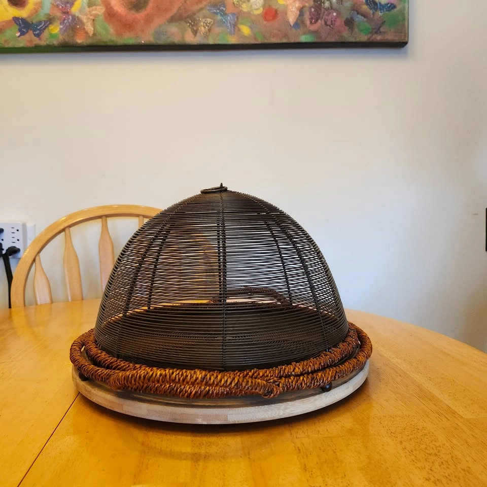 Domed Wire Food Cover With Matching Tray - photo 2