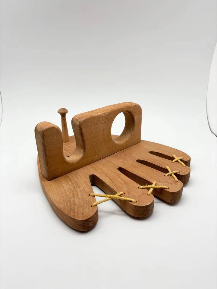 Wooden Baseball Glove Bat Shelf Holder - photo 2