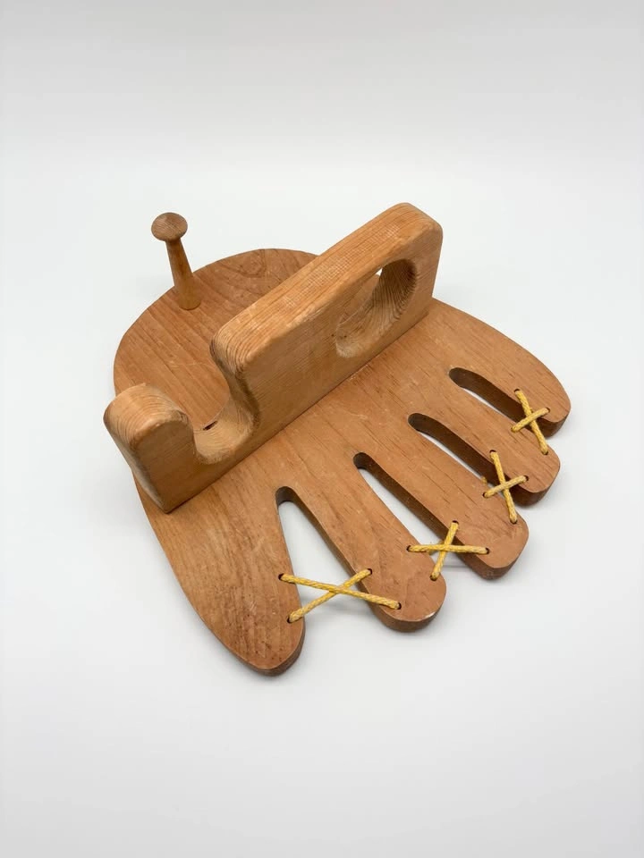 Wooden Baseball Glove Bat Shelf Holder - photo 3