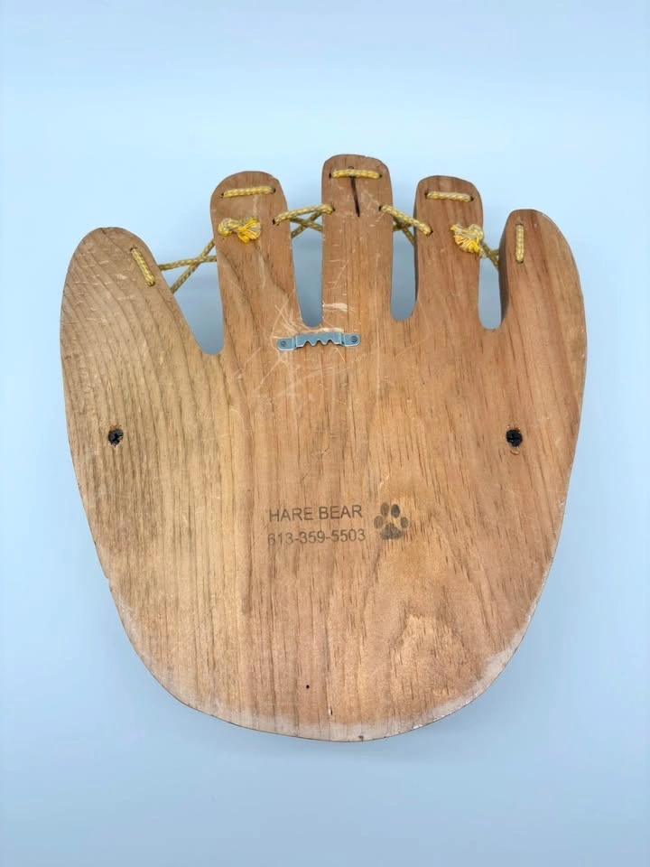 Wooden Baseball Glove Bat Shelf Holder - photo 5