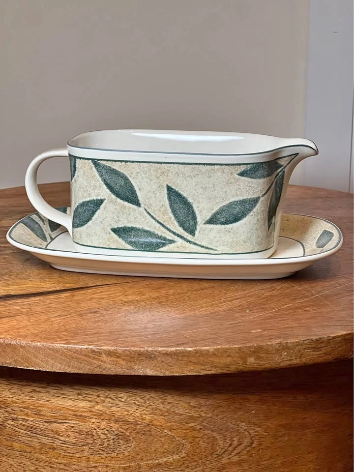 Vintage Mikasa Gravy Boat & Underplate - Nature's Song