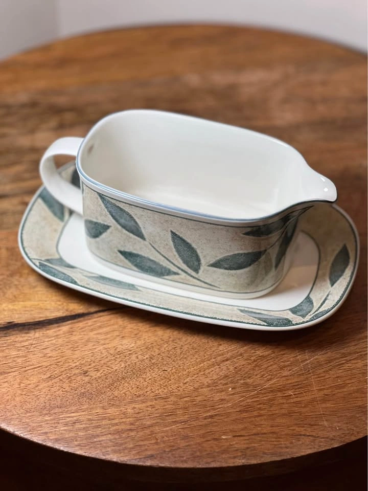 Vintage Mikasa Gravy Boat & Underplate - Nature's Song - photo 2