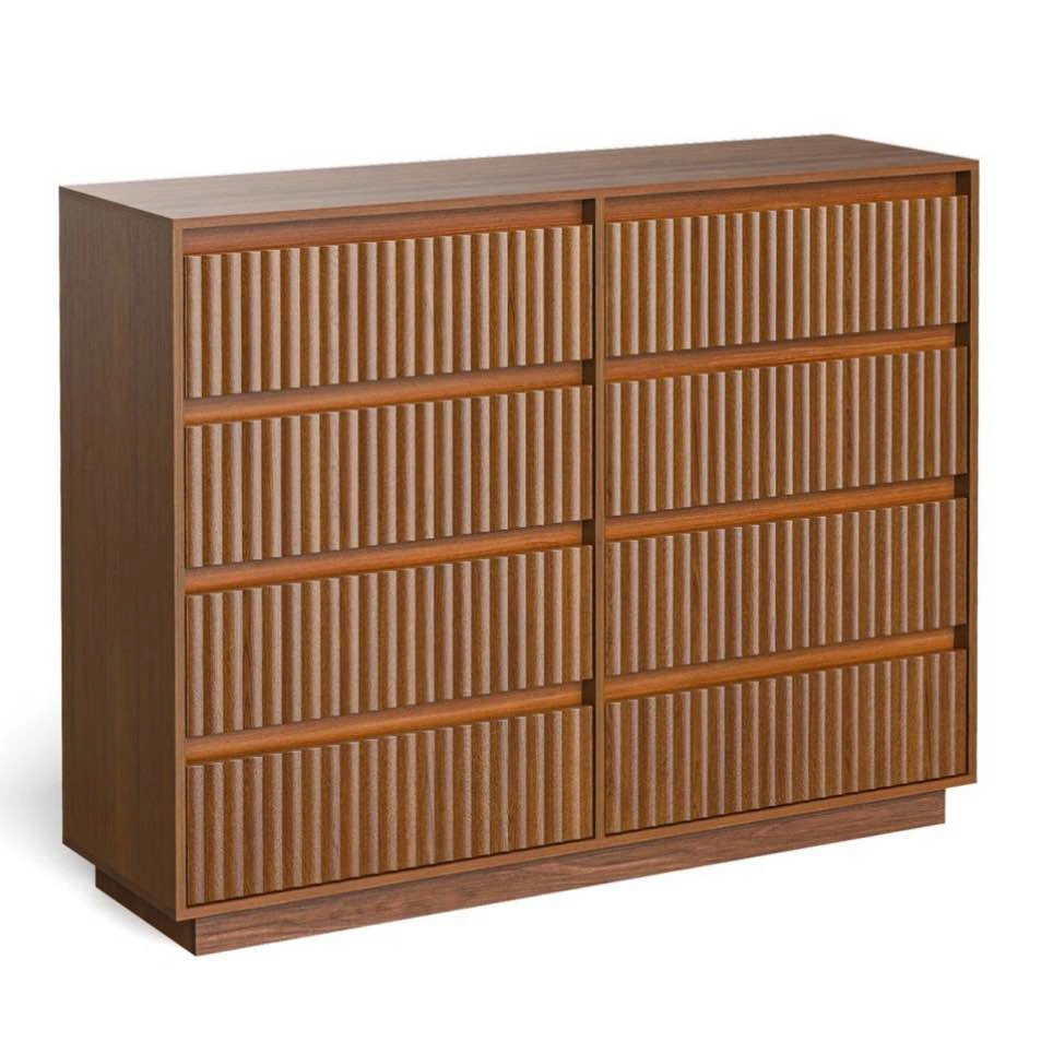 8-Drawer Dresser 52"W Double Dresser With Waveform Fluted Panel - photo 3