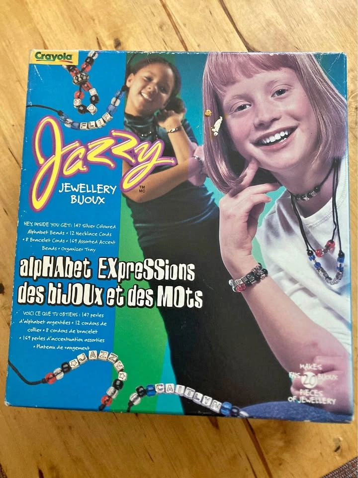 VINTAGE 1999 Crayola Jazzy Jewellery Box ALPHABET 90s