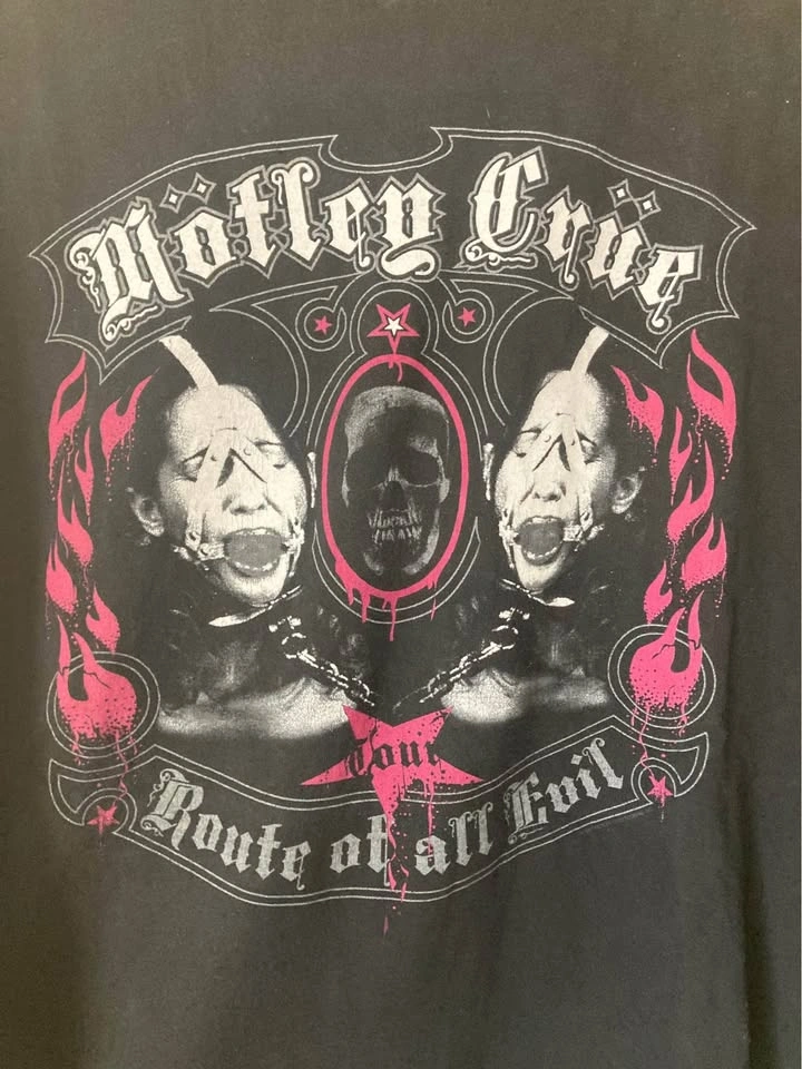 VINTAGE 2006 Motley Crue Route Of All Evil Concert Tour Long Sle - photo 3