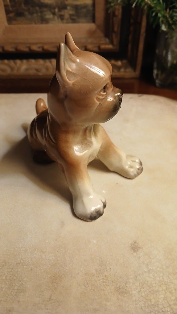 Vintage Porcelain Boxer Puppy Figurine - photo 2