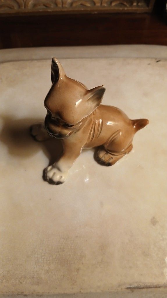 Vintage Porcelain Boxer Puppy Figurine - photo 5