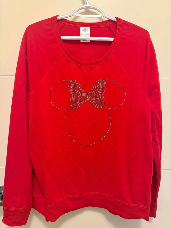 Disney Minnie Mouse Women’s Blinged Out Sweatshirt XL