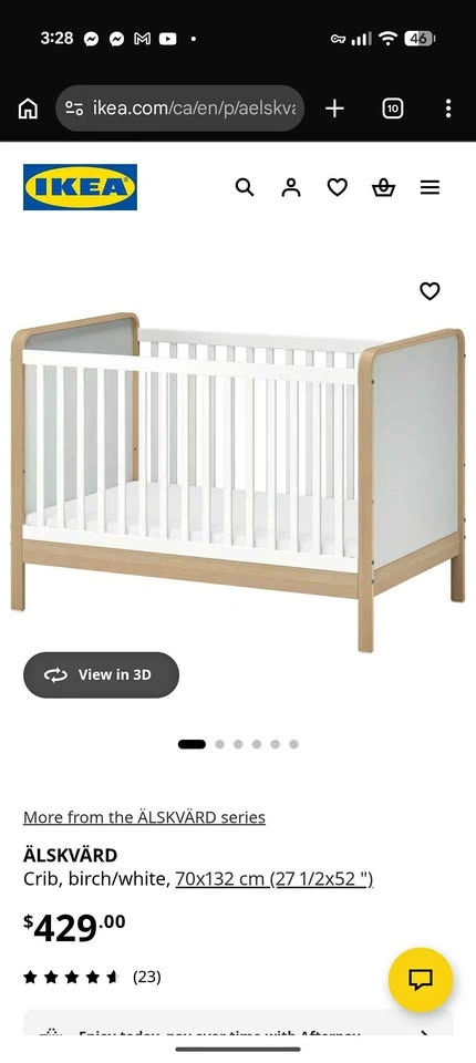 IKEA Crib with Mattress & Accessories - photo 2