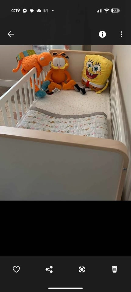 IKEA Crib with Mattress & Accessories