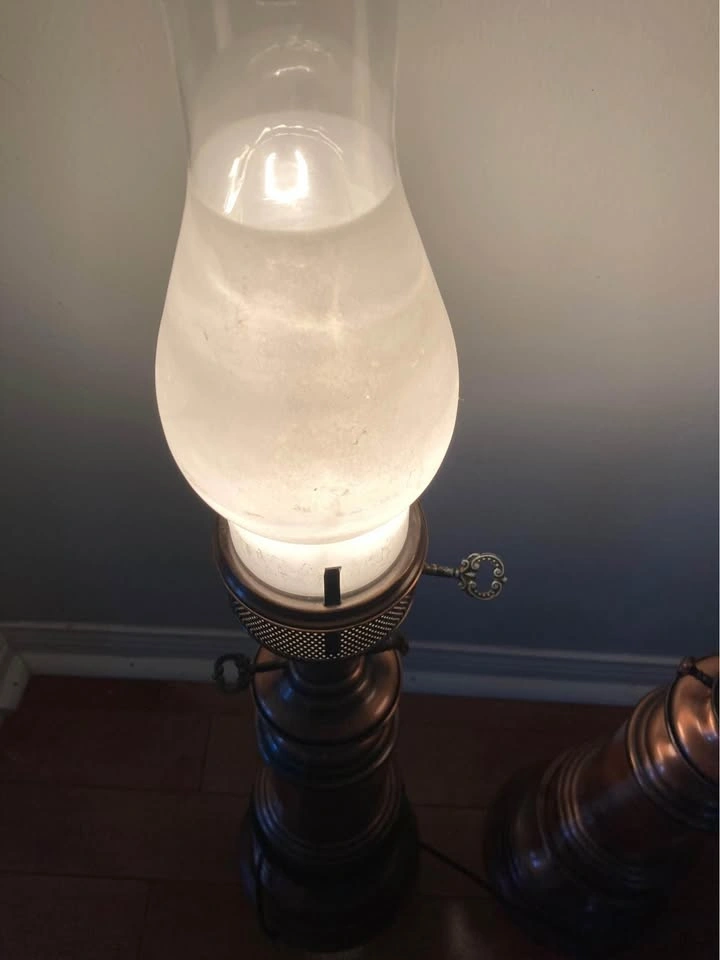 Vintage copper lamps and ceiling light - photo 3