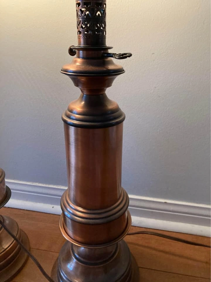 Vintage copper lamps and ceiling light - photo 4