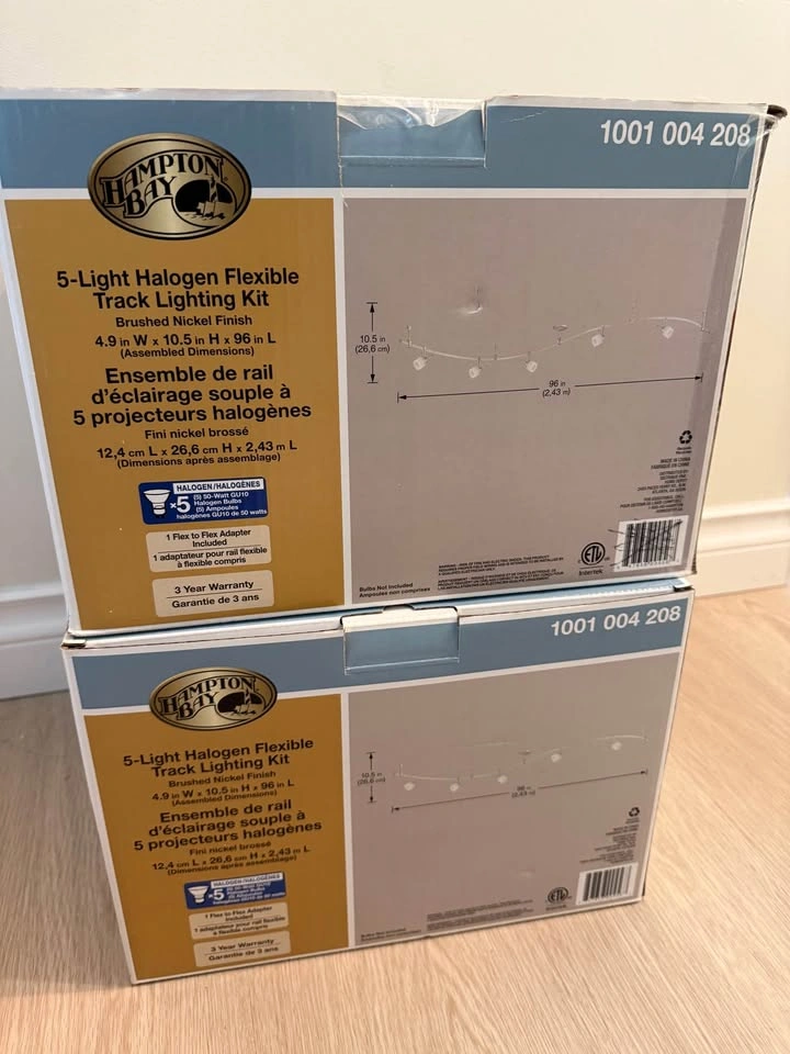 5-Light Halogen Flexible Track Lighting Kit