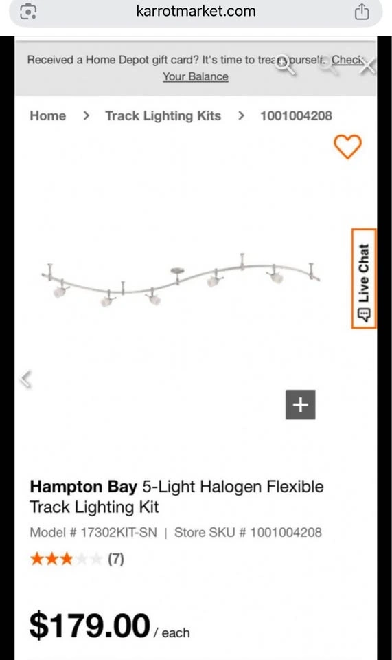5-Light Halogen Flexible Track Lighting Kit - photo 2