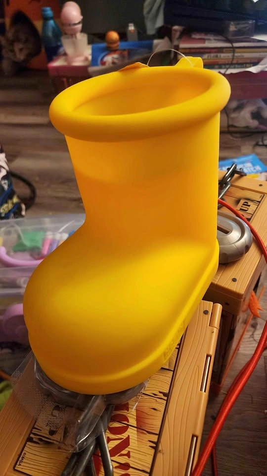 Yellow silicone light up boot