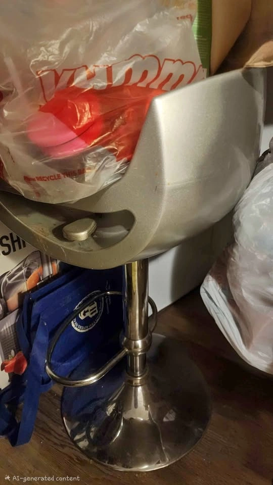 Silver bar stool chair