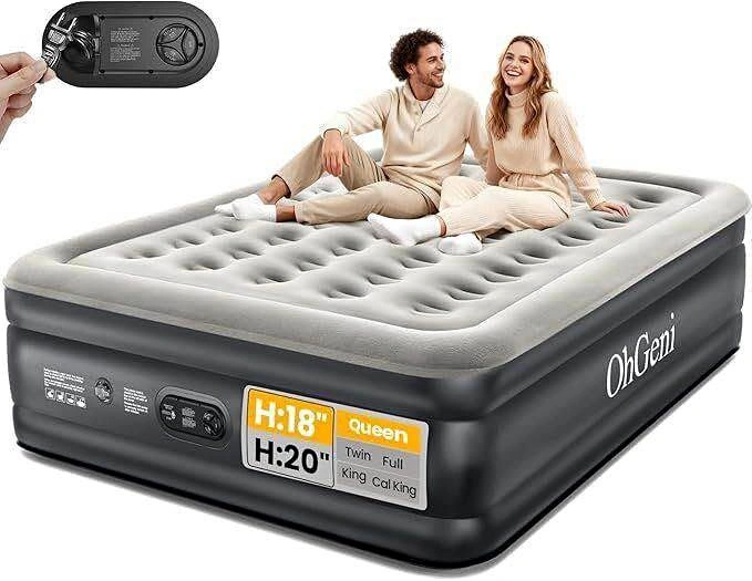 OhGeni Queen Air Mattress with Built-in Pump