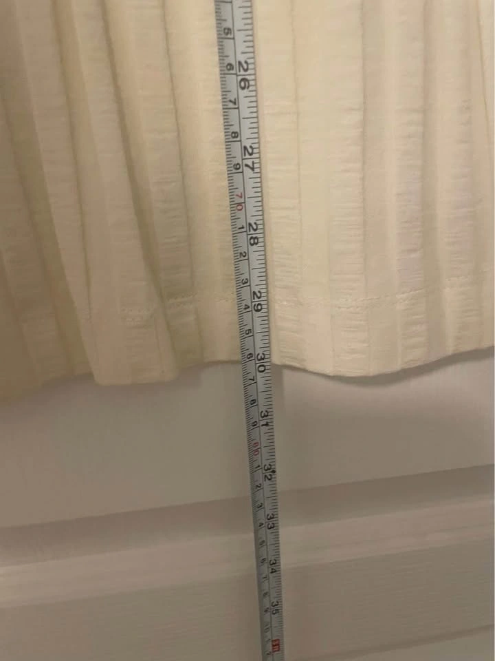 Zara Cream Ribbed Mid Skirt - Size 8 - photo 3