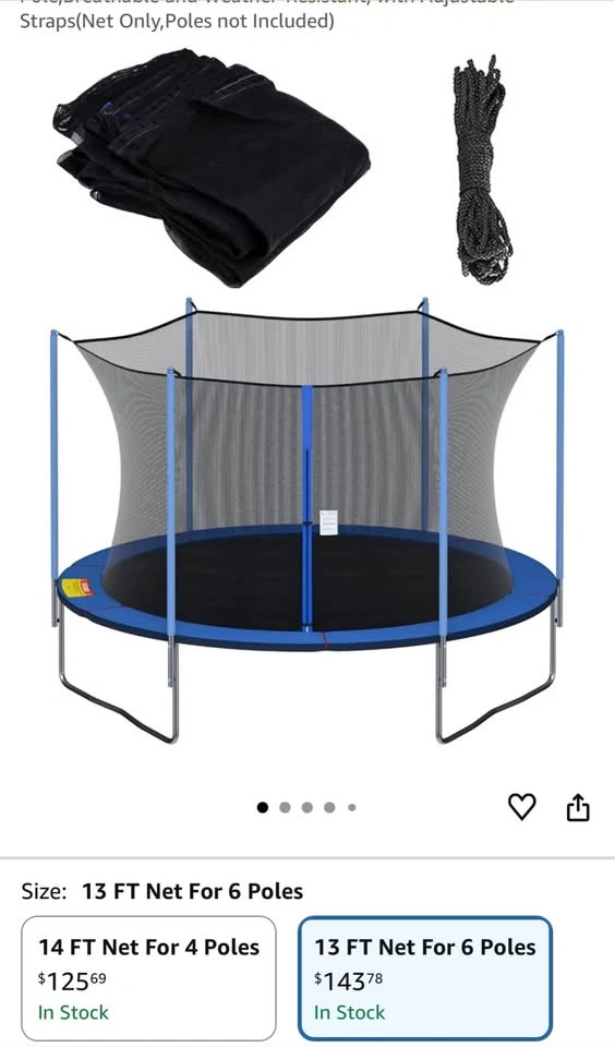 Cliselda Trampoline Net Replacement 14ft (NET ONLY) - photo 2