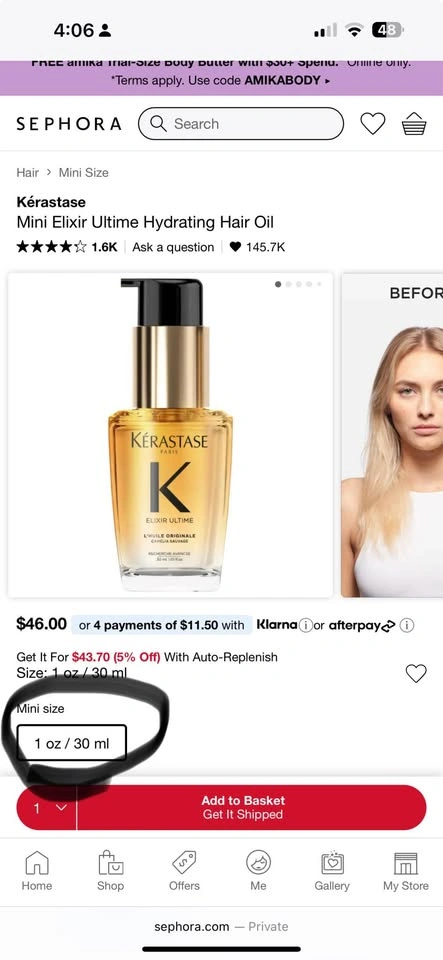Brand New Travel Size Kerastase Hair Oil (15ml) - photo 3