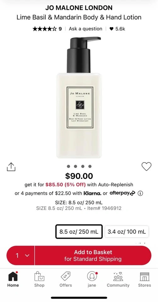 Jo Malone 250ml Lime Basil & Mandarin Body & Hand Wash - $60 Fir - photo 4