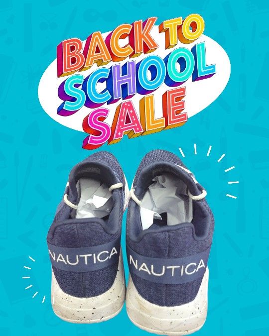 Nautica Women's Navy & White Casual Sneakers - Size 9.5