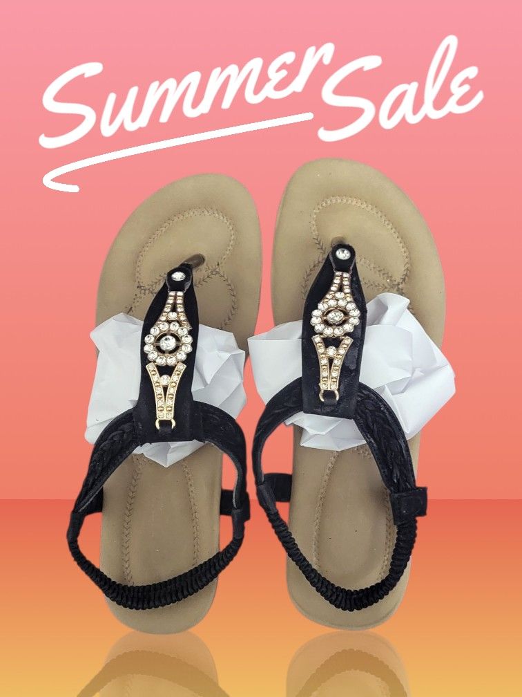 5-Pair Women's Summer Sandal Bundle - Size 9.5 - Vacation Pack!