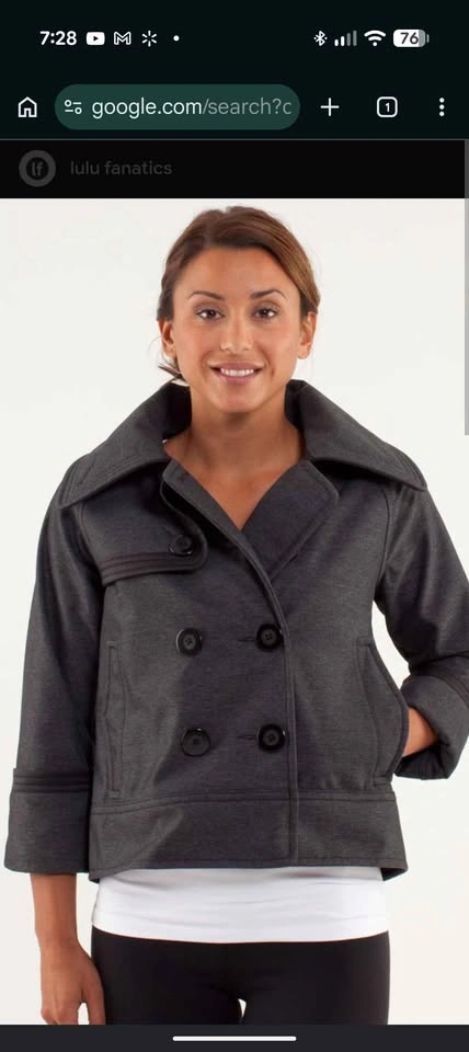 Lululemon Women's Dark Grey Waist Length Jacket Size 6 - photo 5