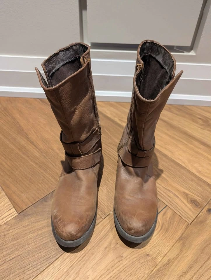 Women's Steve Madden Brown Leather Boots - photo 3